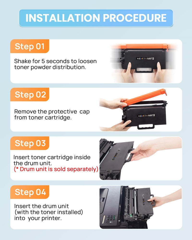 E-Z Ink Compatible TN850 High Yield Toner Cartridge Replacement for Brother TN850 TN 850 TN-850 TN820 TN 820 Toner Cartridge to use with HL-L6200dw HL-L6200dwt MFC-L5900dw MFC-L5850dw MFC-L5700dw (4 Black) - Image 5